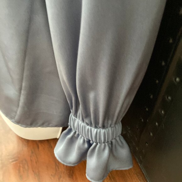 Banana Republic Elegant Slate Blue 3/4 Sleeve Women's Blouse Size Medium - Picture 5 of 8